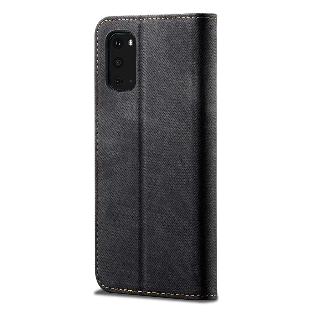 Jeans Cloth Texture TPU + PU Leather Phone Cover Case for Samsung Galaxy S20 FE/S20 FE 5G/S20 Lite/S20 FE 2022