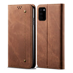 Leisure Style Cell Phone Cover Case in Jeans Cloth Texture for Samsung Galaxy M51 (without Fingerprint Version)