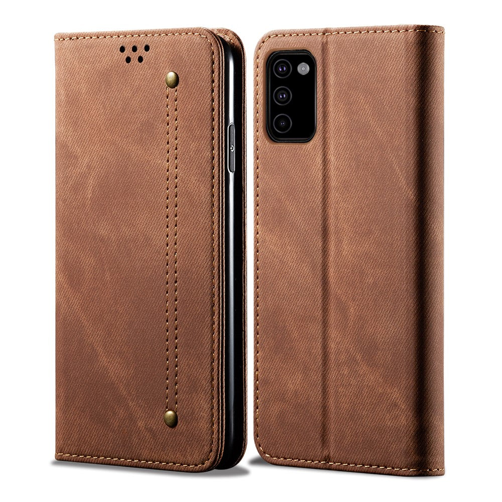 Leisure Style Cell Phone Cover Case in Jeans Cloth Texture for Samsung Galaxy M51 (without Fingerprint Version)