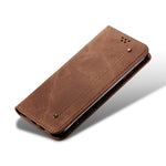 Leisure Style Cell Phone Cover Case in Jeans Cloth Texture for Samsung Galaxy M51 (without Fingerprint Version)
