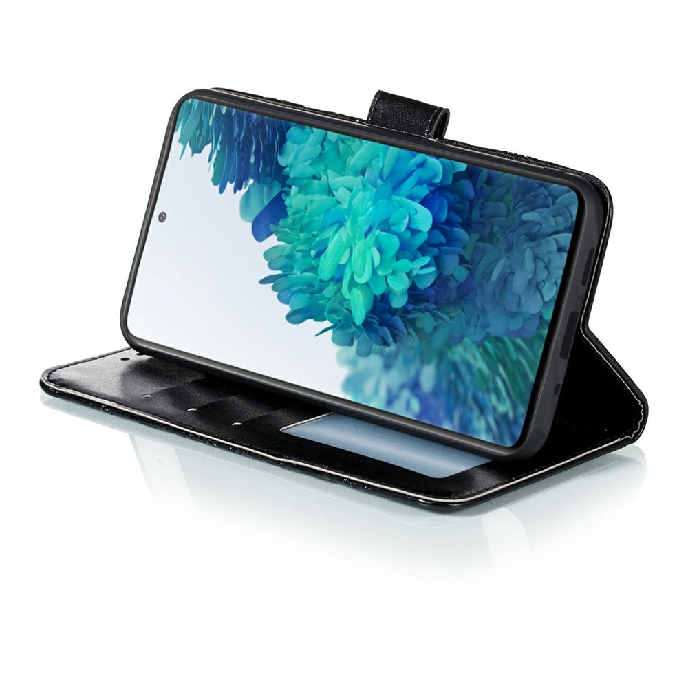 Beskyttende lædercover med aftryk, mandala og blomst til Samsung Galaxy S20 FE/S20 FE 5G/S20 Lite/S20 FE 2022