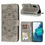 Beskyttende lædercover med aftryk, mandala og blomst til Samsung Galaxy S20 FE/S20 FE 5G/S20 Lite/S20 FE 2022
