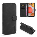 DG.MING Retro Style Leather Wallet Stand Phone Cover for Samsung Galaxy A42 5G