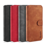 DG.MING Retro Style Leather Wallet Stand Phone Cover for Samsung Galaxy A42 5G