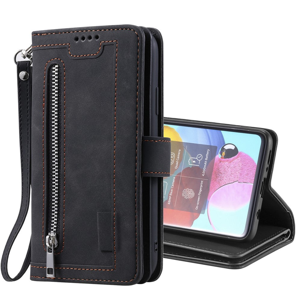 Zipper Pocket 9 Card Slots Leather Wallet Case for Samsung Galaxy S20 FE/S20 FE 5G/S20 Lite/S20 FE 2022