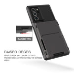 Flip Card Holder TPU+PC Hybrid Case for Samsung Galaxy Note 20 Ultra/Note 20 Ultra 5G