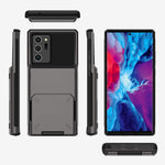 Flip Card Holder TPU+PC Hybrid Case for Samsung Galaxy Note 20 Ultra/Note 20 Ultra 5G