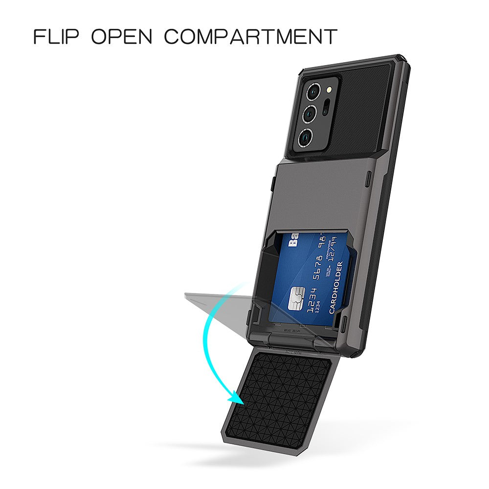 Flip Card Holder TPU+PC Hybrid Case for Samsung Galaxy Note 20 Ultra/Note 20 Ultra 5G