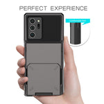 Flip Card Holder TPU+PC Hybrid Case for Samsung Galaxy Note 20 Ultra/Note 20 Ultra 5G