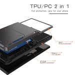 Flip Card Holder TPU+PC Hybrid Case for Samsung Galaxy Note 20 Ultra/Note 20 Ultra 5G