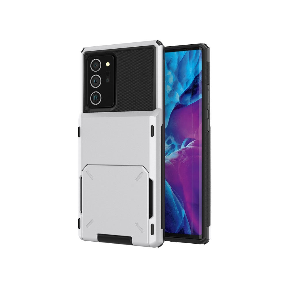 Flip Card Holder TPU+PC Hybrid Case for Samsung Galaxy Note 20 Ultra/Note 20 Ultra 5G