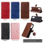 Wallet + Stand Classic Style Flip Leather Phone Case for Samsung Galaxy S20 FE 4G/5G/2022/S20 Lite