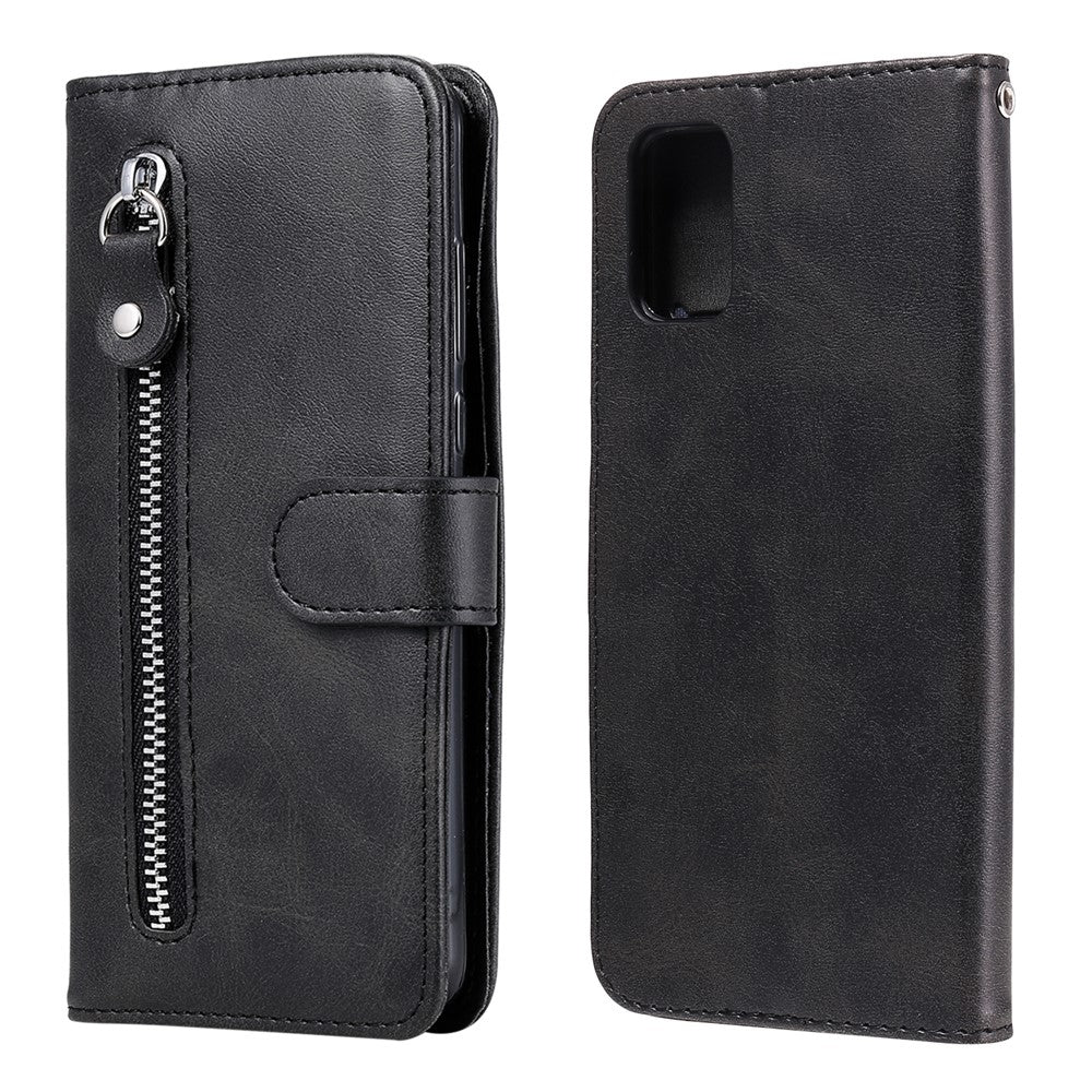 Zipper Pocket Leather Wallet Stand Case for Samsung Galaxy S20 FE 4G/5G/2022/S20 Lite