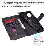 Zipper Pocket Leather Wallet Stand Case for Samsung Galaxy S20 FE 4G/5G/2022/S20 Lite