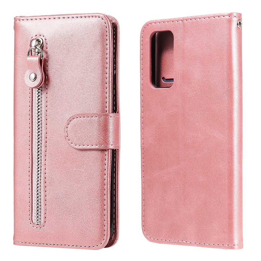 Zipper Pocket Leather Wallet Stand Case for Samsung Galaxy S20 FE 4G/5G/2022/S20 Lite