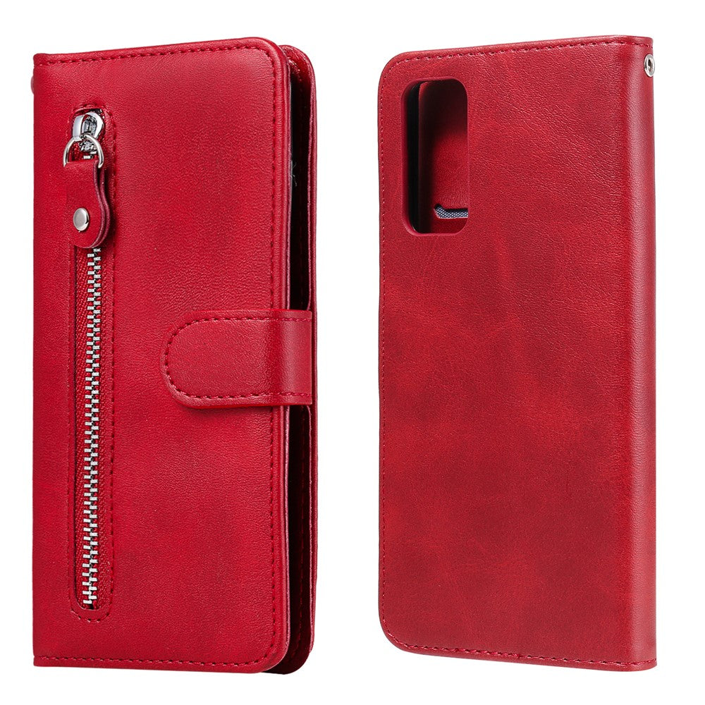 Zipper Pocket Leather Wallet Stand Case for Samsung Galaxy S20 FE 4G/5G/2022/S20 Lite