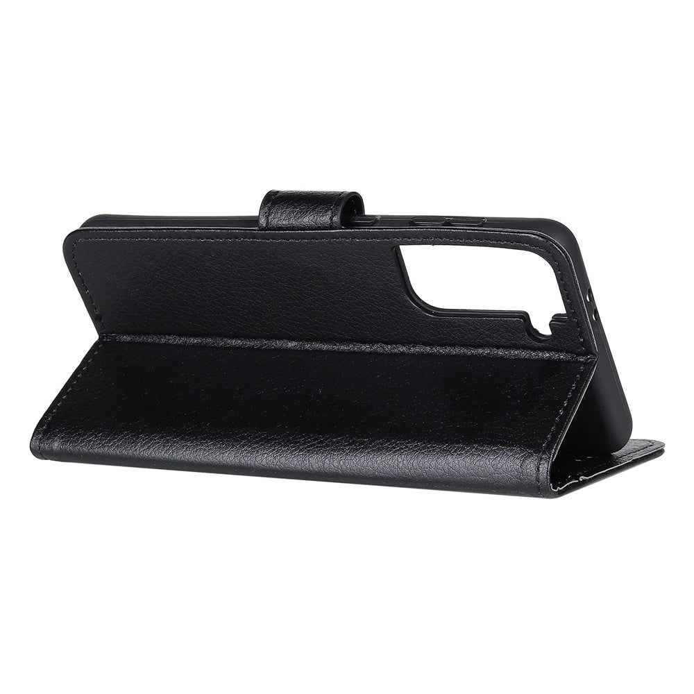 Soft TPU Edge + Litchi Texture PU Leather Phone Protective Case for Samsung Galaxy S21 5G/S21 4G