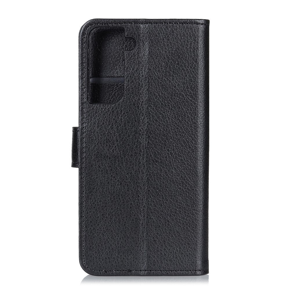 Soft TPU Edge + Litchi Texture PU Leather Phone Protective Case for Samsung Galaxy S21 5G/S21 4G