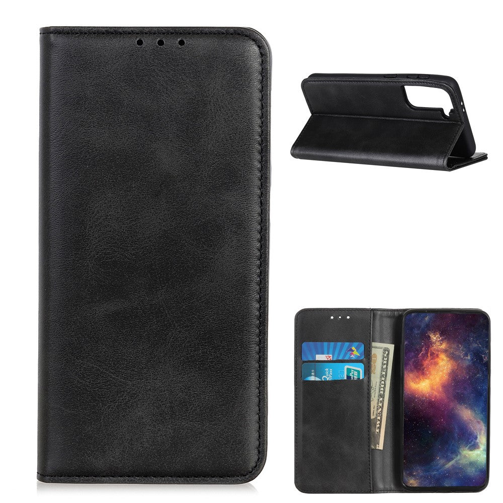 Självabsorberande splittat läderfodral för Samsung Galaxy S21 5G/S21 4G