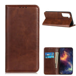 Auto-absorbed Split Leather Cover for Samsung Galaxy S21 5G/S21 4G
