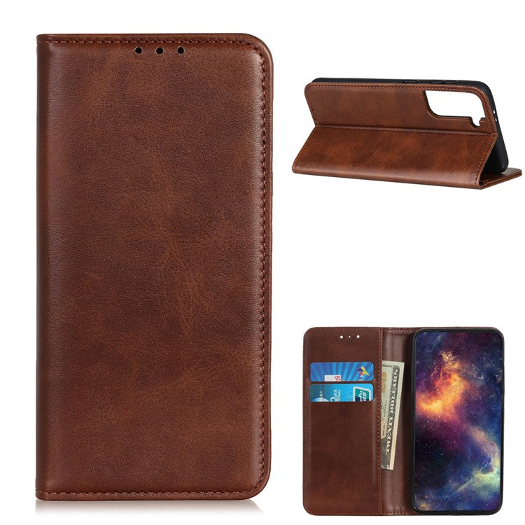 Auto-absorbed Split Leather Cover for Samsung Galaxy S21 5G/S21 4G