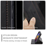 AUTSPACE A01 Series RFID Blokerende Retro Mat Pung Læder Etui til iPhone XS Max 6.5 tommer