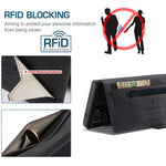 AUTSPACE A01 Series RFID Blocking Retro Matte Leather Wallet Cover for Samsung Galaxy Note20 Ultra/Note20 Ultra 5G