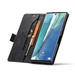 AUTSPACE A01 Series RFID Blocking Retro Matte Leather Wallet Cover for Samsung Galaxy Note20 Ultra/Note20 Ultra 5G