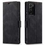 AUTSPACE A01 Series RFID Blocking Retro Matte Leather Wallet Cover for Samsung Galaxy Note20 Ultra/Note20 Ultra 5G