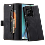 AUTSPACE A01 Series RFID Blocking Retro Matte Leather Wallet Cover for Samsung Galaxy Note20 Ultra/Note20 Ultra 5G