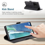 AUTSPACE A01 Series RFID Blocking Retro Matte Leather Wallet Cover for Samsung Galaxy Note20 Ultra/Note20 Ultra 5G