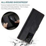AUTSPACE A01 Series RFID Blocking Retro Matte Leather Wallet Cover for Samsung Galaxy Note20 Ultra/Note20 Ultra 5G