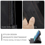 AUTSPACE A01 Series RFID Blocking Retro Matte Leather Wallet Cover for Samsung Galaxy Note20 Ultra/Note20 Ultra 5G