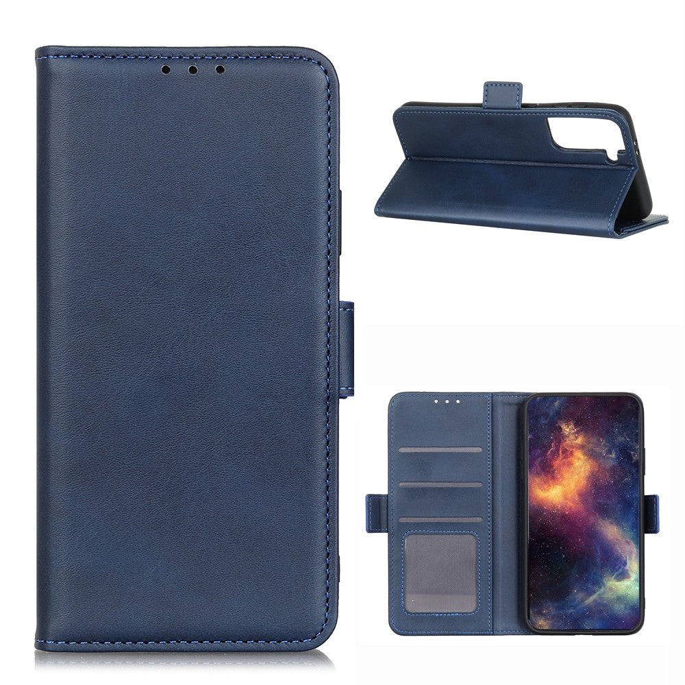 Side Absorption Protective Leather Case Shell with Wallet Stand for Samsung Galaxy S21 5G/S21 4G