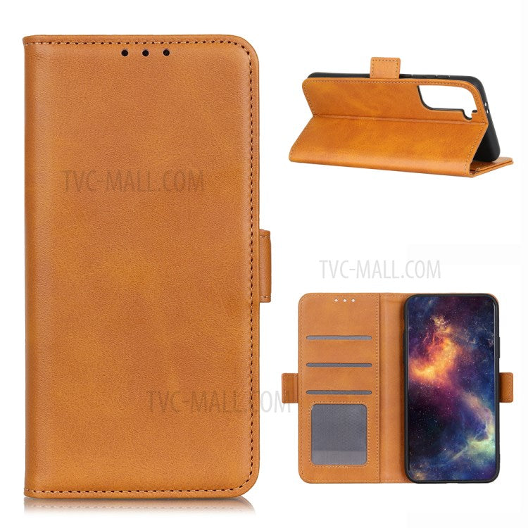Side Absorption Protective Leather Case Shell with Wallet Stand for Samsung Galaxy S21 5G/S21 4G