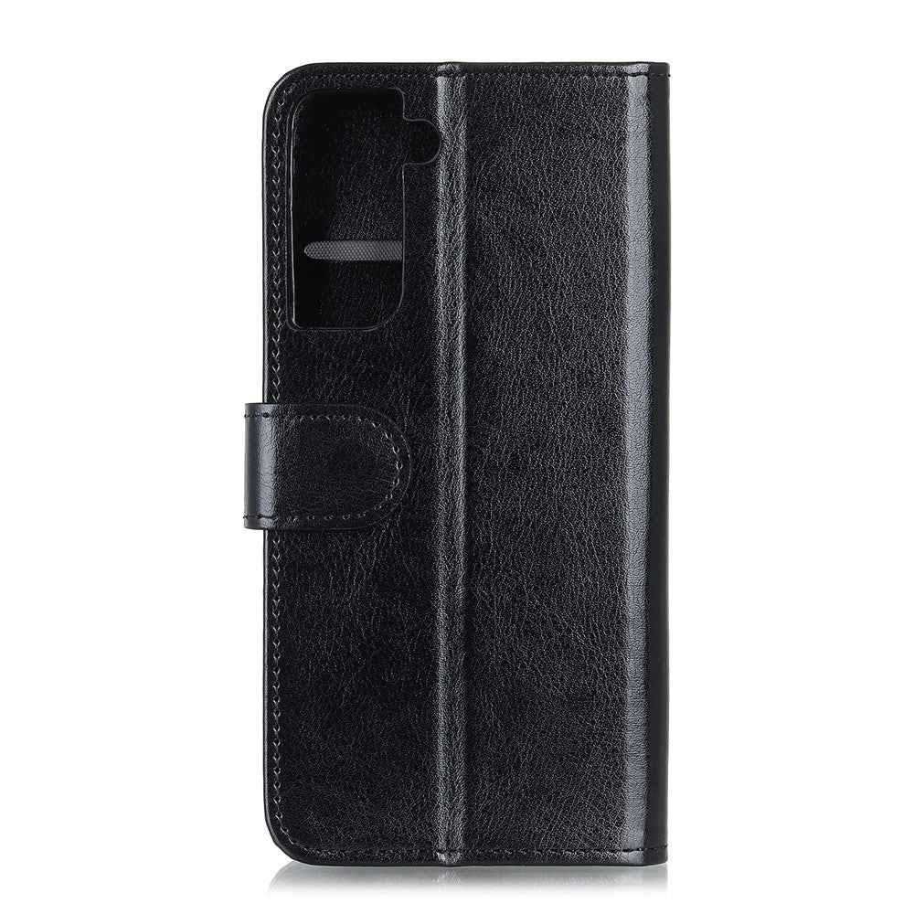 Shockproof Anti-dust Crazy Horse Leather Wallet Stand Cellphone Cover Case for Samsung Galaxy S21 5G/S21 4G