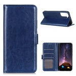 Shockproof Anti-dust Crazy Horse Leather Wallet Stand Cellphone Cover Case for Samsung Galaxy S21 5G/S21 4G