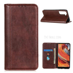 Auto-absorbed Litchi Grain Shell for Samsung Galaxy S21 5G/S21 4G Wallet Split Leather Cover