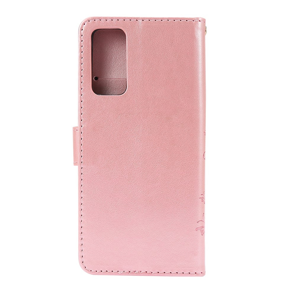 Samsung Galaxy S20 FE 4G/5G/S20 Lite/S20 FE 2022 Läderplånboksfodral med fjärilsblommor