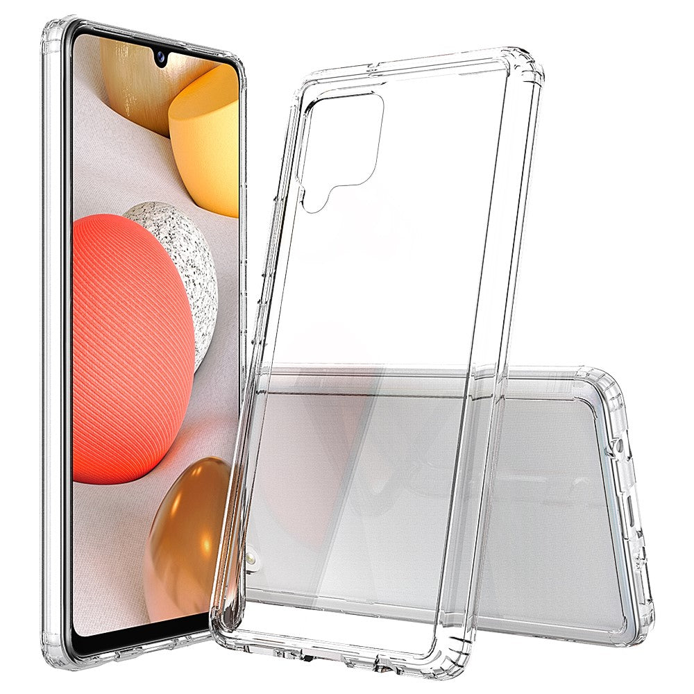 Anti-Scratch Hard Acrylic Back + Soft TPU Edge Super Slim Crystal Clear Hybrid Case for Samsung Galaxy A42 5G