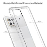 Anti-Scratch Hard Acrylic Back + Soft TPU Edge Super Slim Crystal Clear Hybrid Case for Samsung Galaxy A42 5G