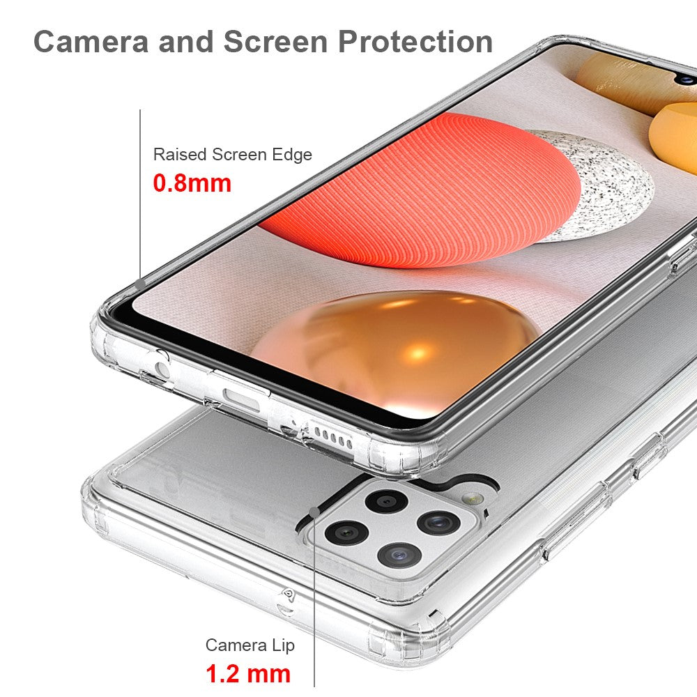 Anti-Scratch Hard Acrylic Back + Soft TPU Edge Super Slim Crystal Clear Hybrid Case for Samsung Galaxy A42 5G
