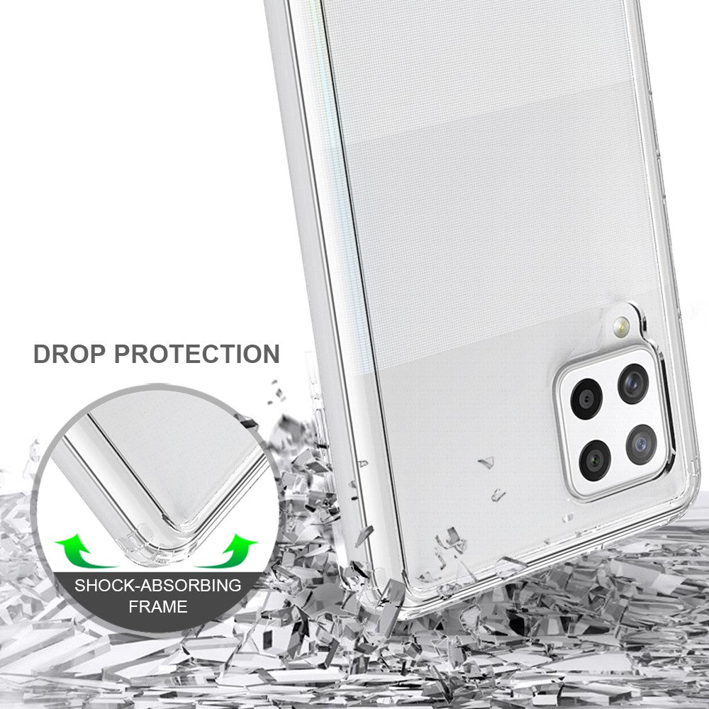 Anti-Scratch Hard Acrylic Back + Soft TPU Edge Super Slim Crystal Clear Hybrid Case for Samsung Galaxy A42 5G