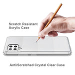 Anti-Scratch Hard Acrylic Back + Soft TPU Edge Super Slim Crystal Clear Hybrid Case for Samsung Galaxy A42 5G