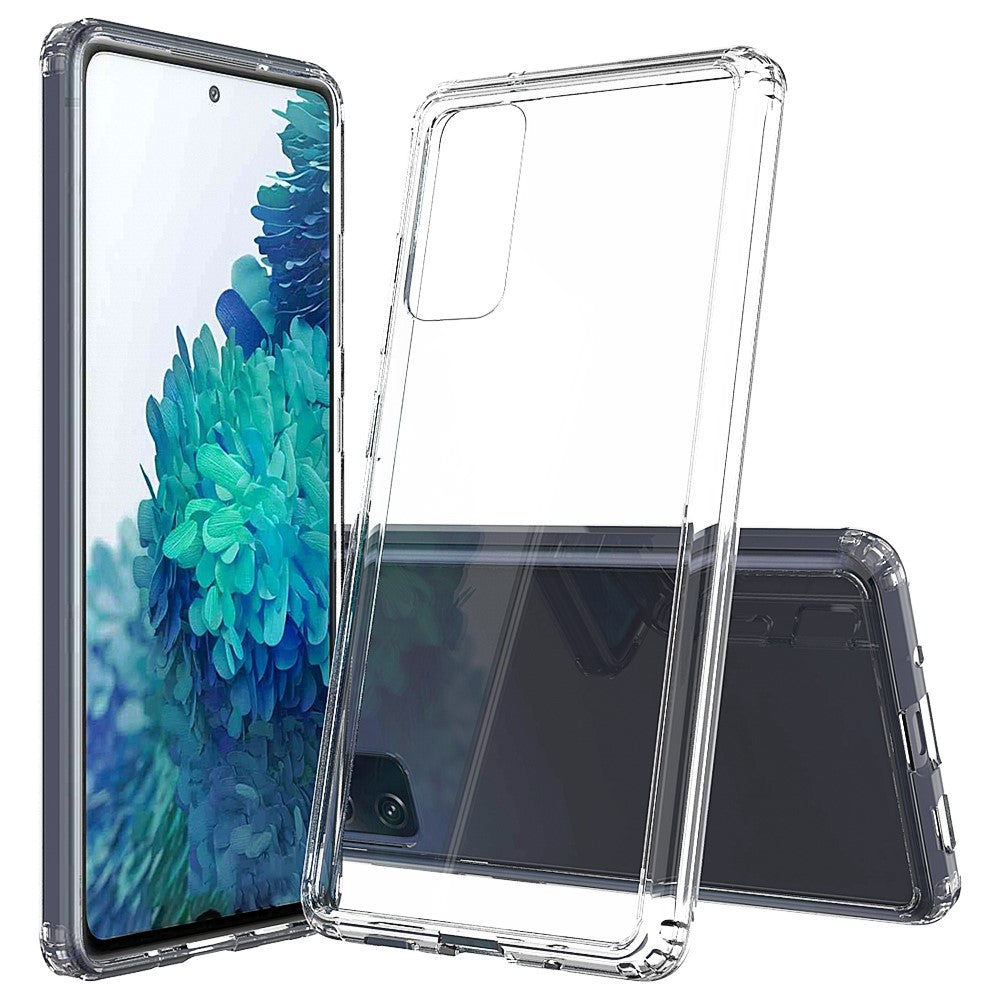 For Samsung Galaxy S20 FE 4G/5G/S20 Lite/S20 FE 2022 Anti-Scratch Shock Absorption Crystal Clear Acrylic + TPU Hybrid Case