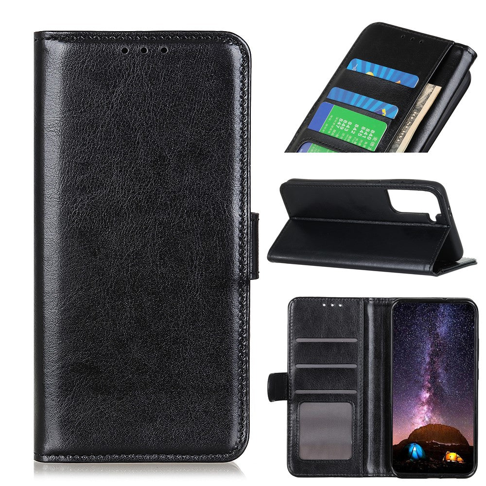 Crazy Horse Wallet Stand Leather Protector Cover for Samsung Galaxy S21+
