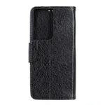 Magnetiskt Nappa-texturerat Splitläder Folio Flip-fodral för Samsung Galaxy S21 Ultra 5G