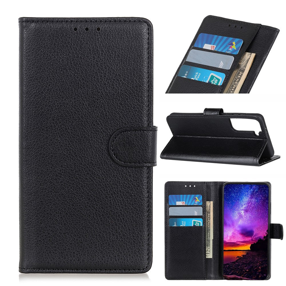 Litchi Texture Wallet Stand Leather Protective Case for Samsung Galaxy S21+ 5G