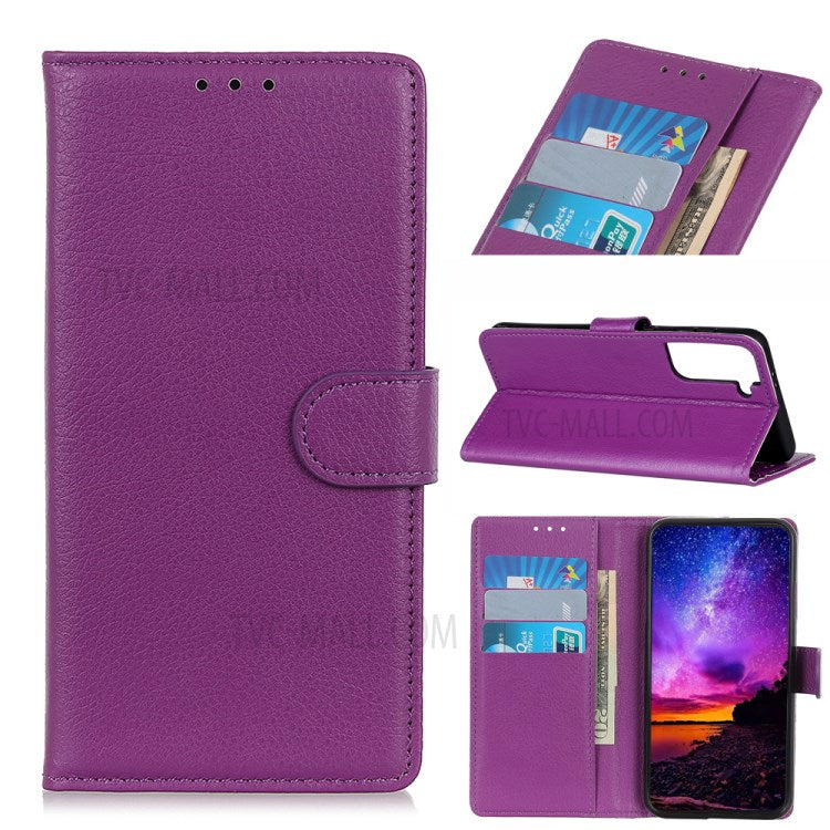 Litchi Texture Wallet Stand Leather Protective Case for Samsung Galaxy S21+ 5G