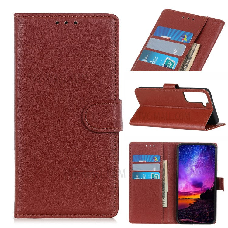 Litchi Texture Wallet Stand Leather Protective Case for Samsung Galaxy S21+ 5G